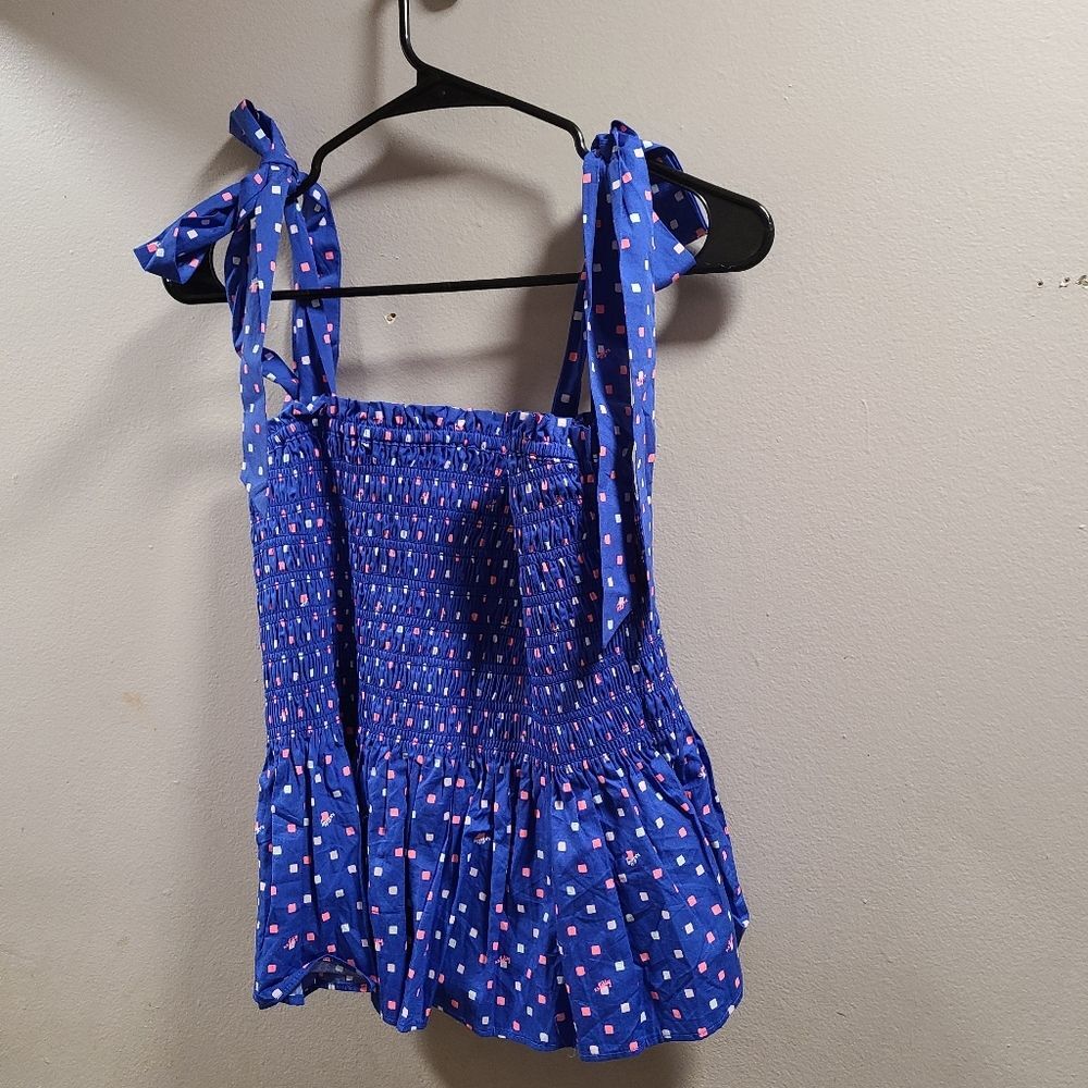 Lilly pulitzer Rivera smocked top size large